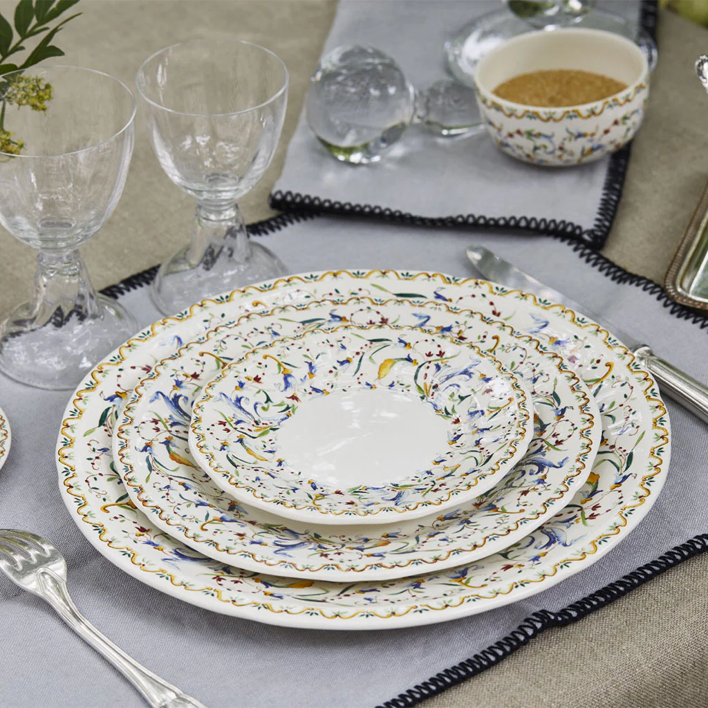 Gien, Toscna, Set of 4 dinner plates.