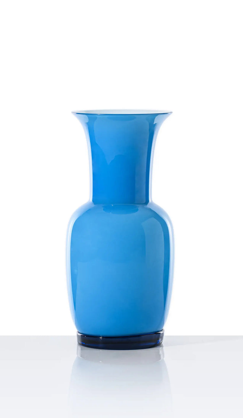 OPALINO, Large handmade blown glass vase