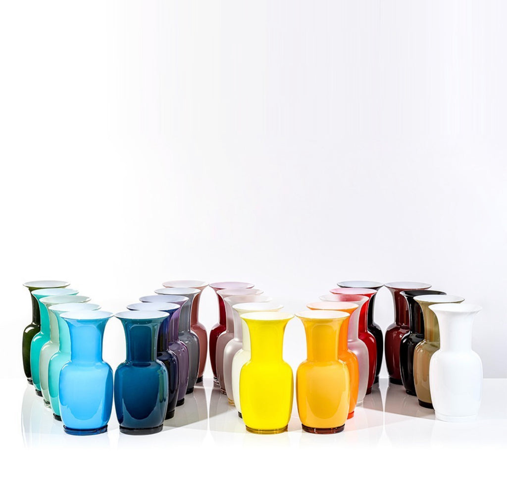 OPALINO, Large handmade blown glass vase