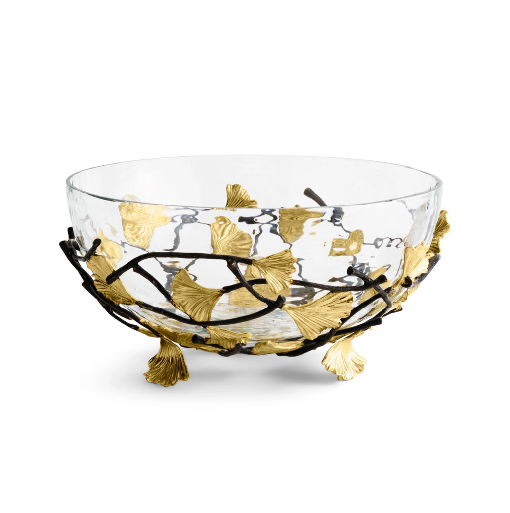 Michael Aram, Golden ginkgo glass bowl