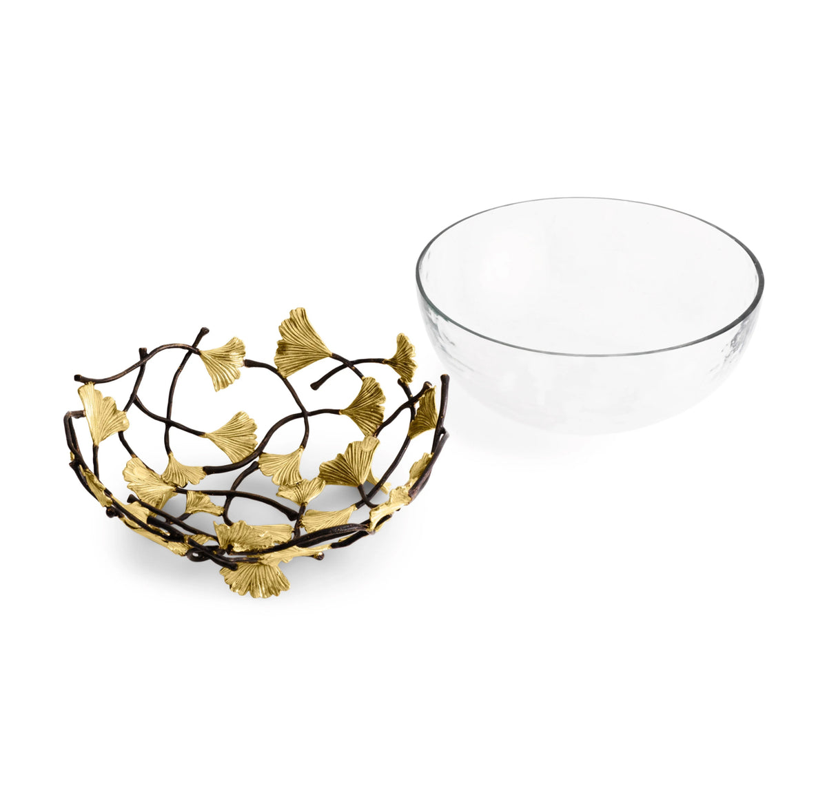 Michael Aram, Golden ginkgo glass bowl