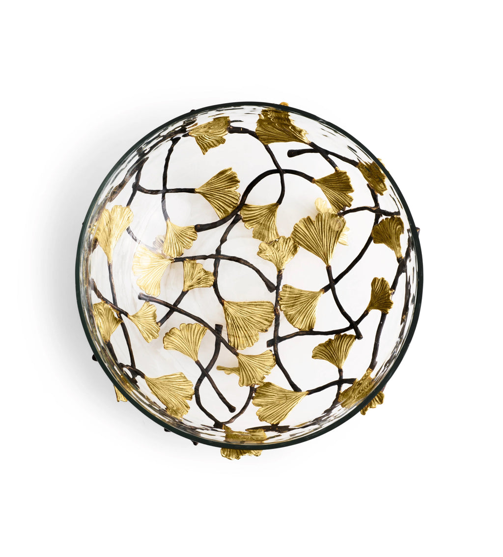 Michael Aram, Golden ginkgo glass bowl