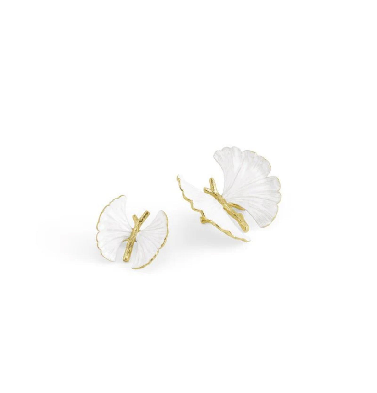 Michael Aram, Butterfly ginkgo gold decorative object, set of 2