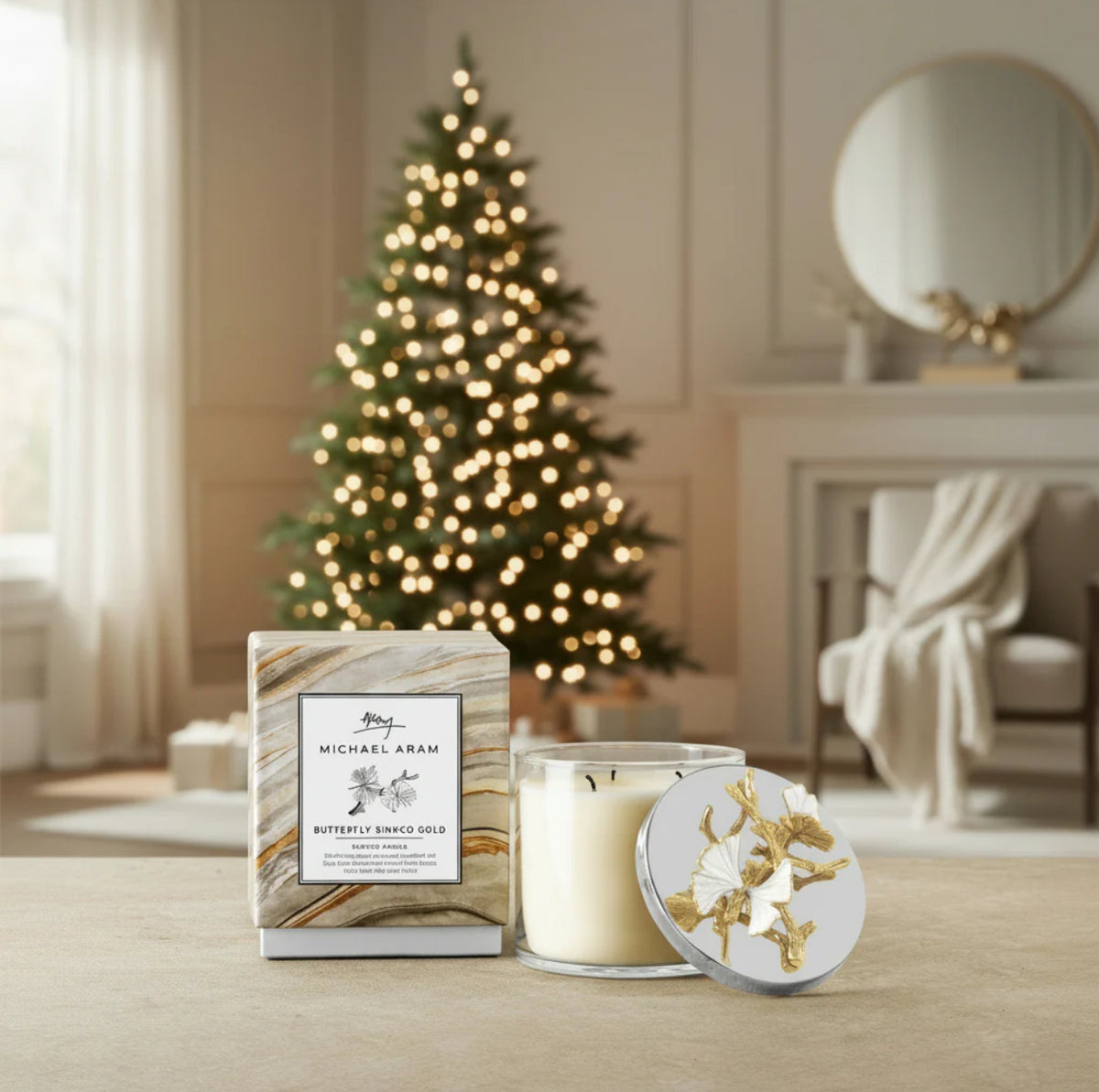 Michael Aram, Butterfly ginkgo gold candle