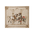 Gien, Chevaux du vent, Square serving plate.