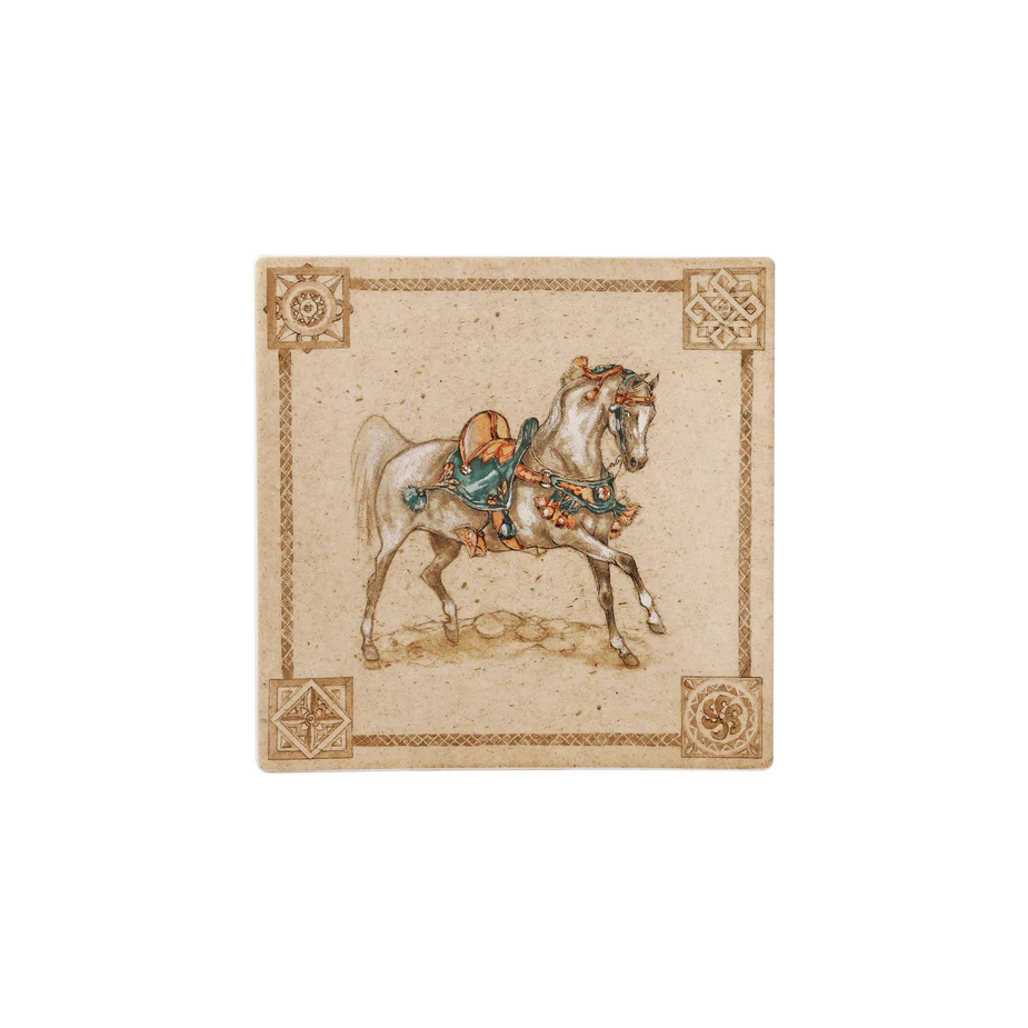 Gien, Chevaux du vent, Square small plate.