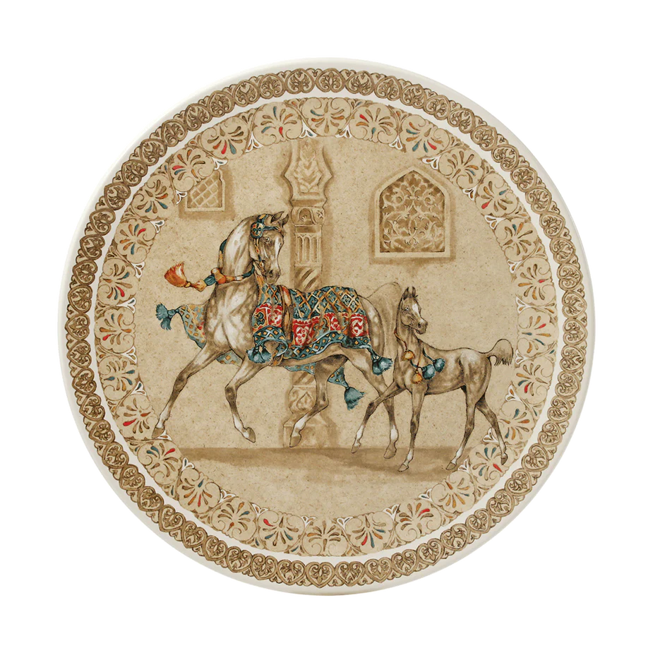 Gien, Chevaux du vent, Cake platter.