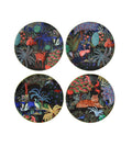 Gien, Jardin du palais, Set of 4 dessert plates.