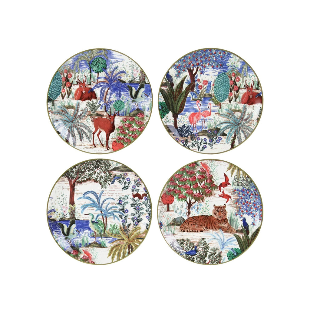 Gien, Jardin du palais, Set of 4 bread plates