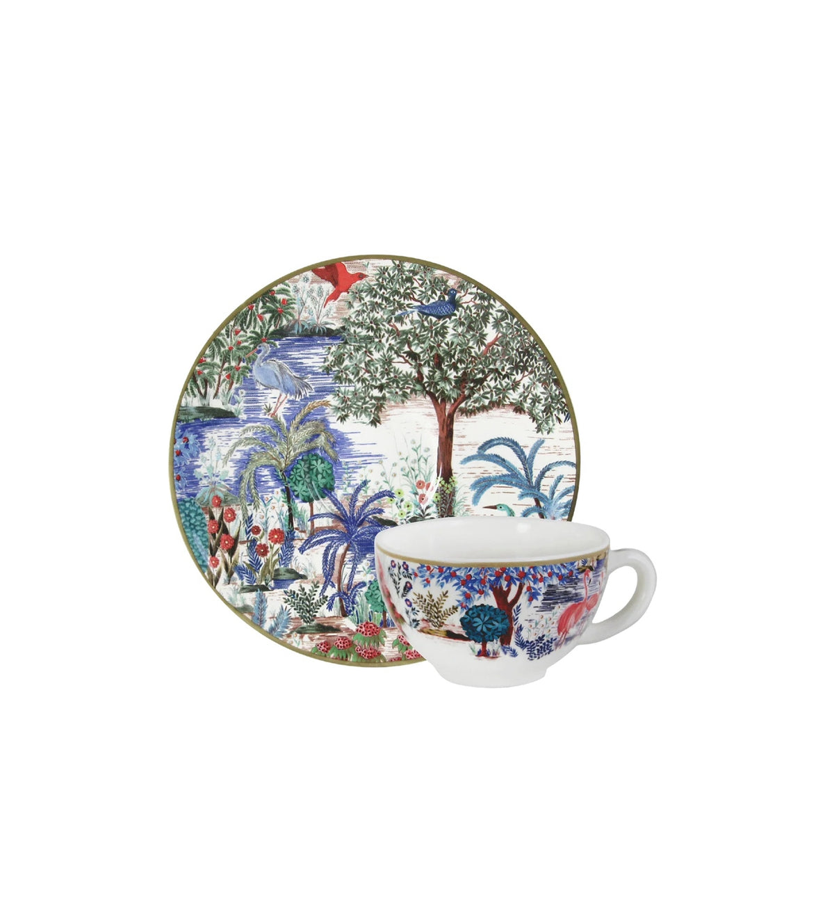 Gien, Jardin du palais, Set of 2 tea cups.