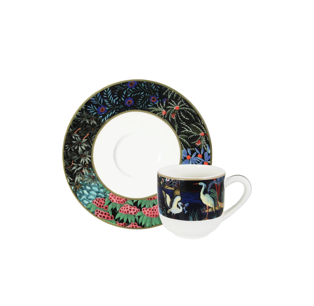 Gien, Jardin du palais, Set of 2 espresso cups.