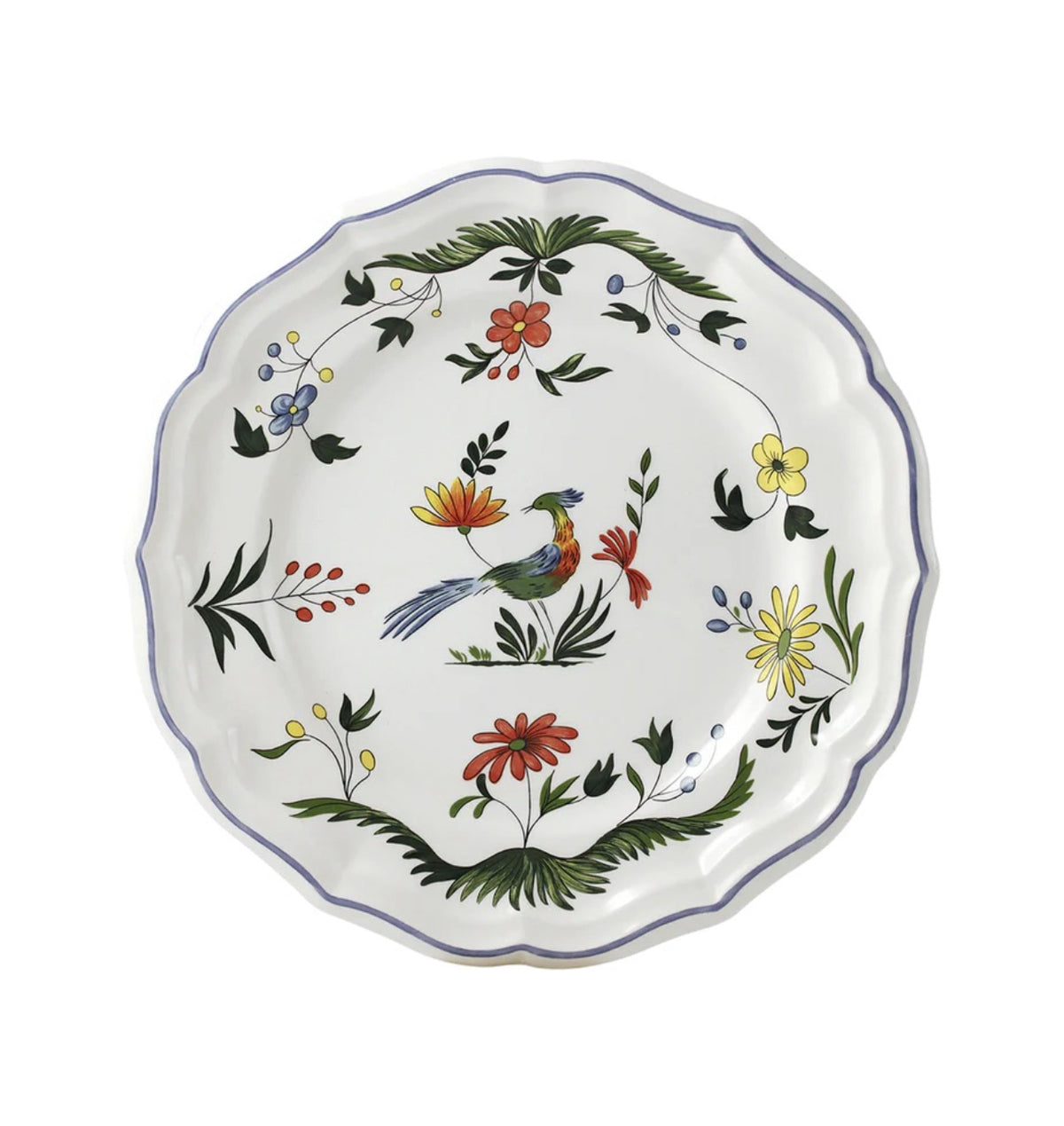 Gien, Oiseaux paradis, set of 4 dinner plate.