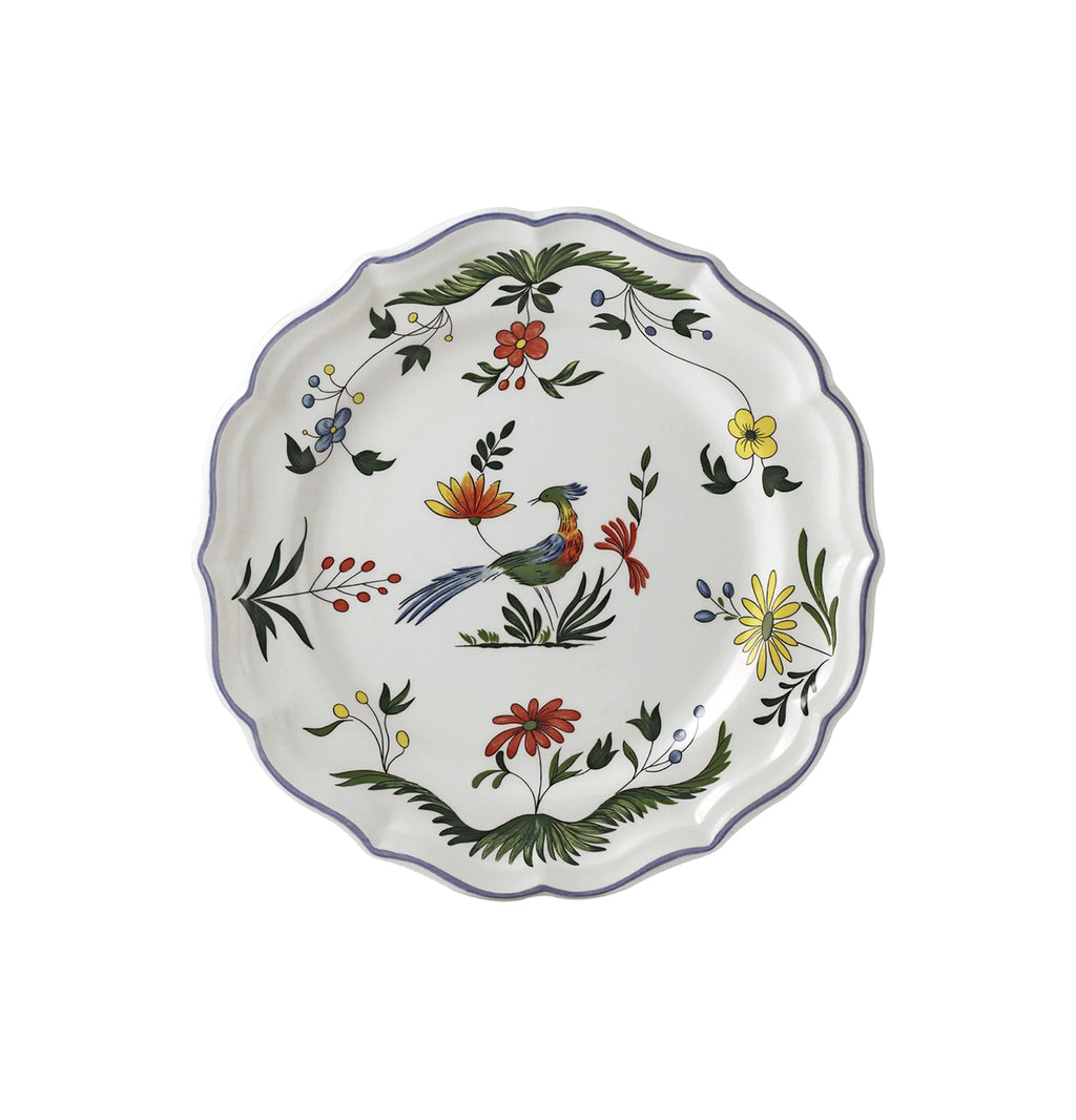 Gien, Oiseaux paradis, Set of 4 dessert plates.