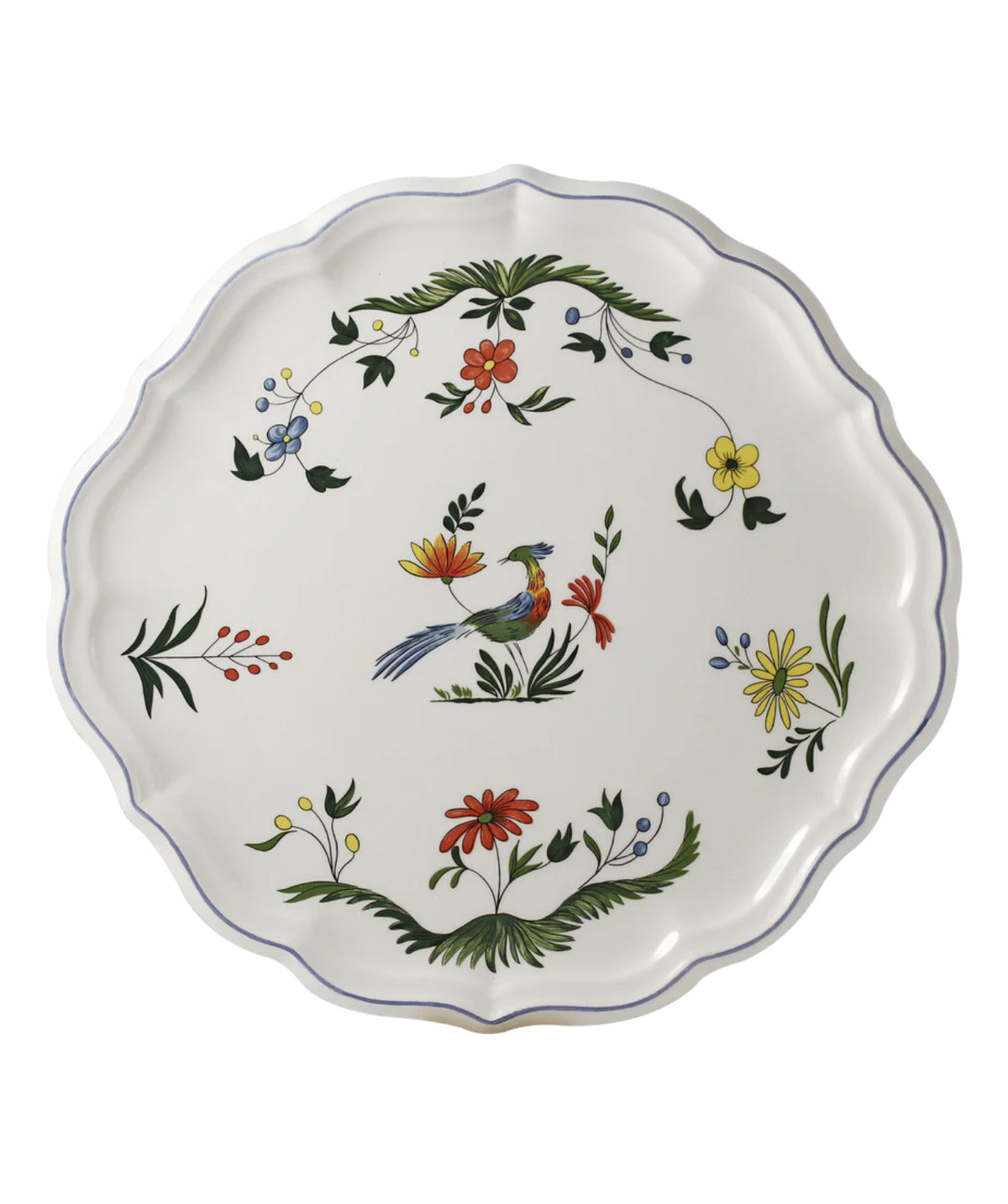 Gien, Oiseaux paradis, cake platter.
