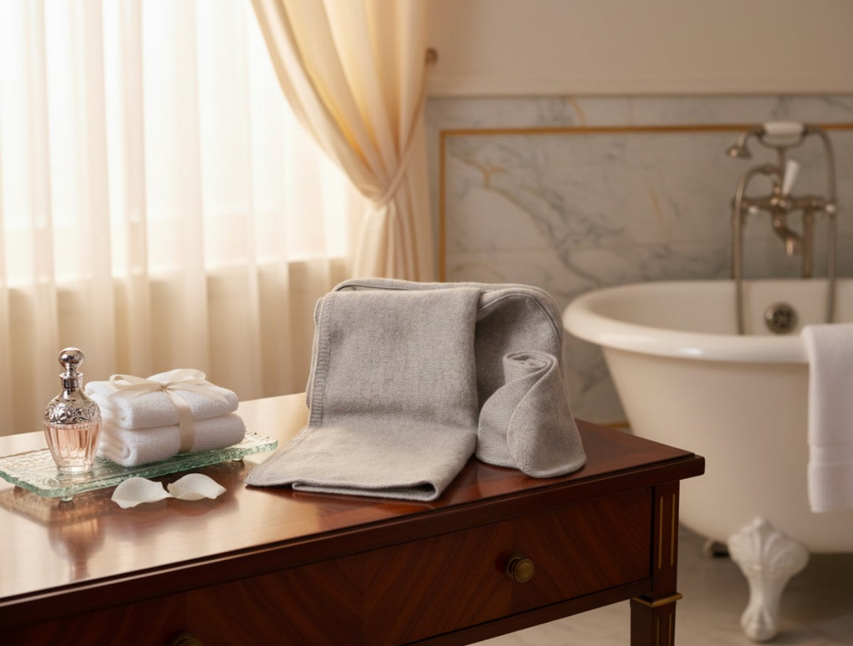 Philomene, Cashmere travel set.