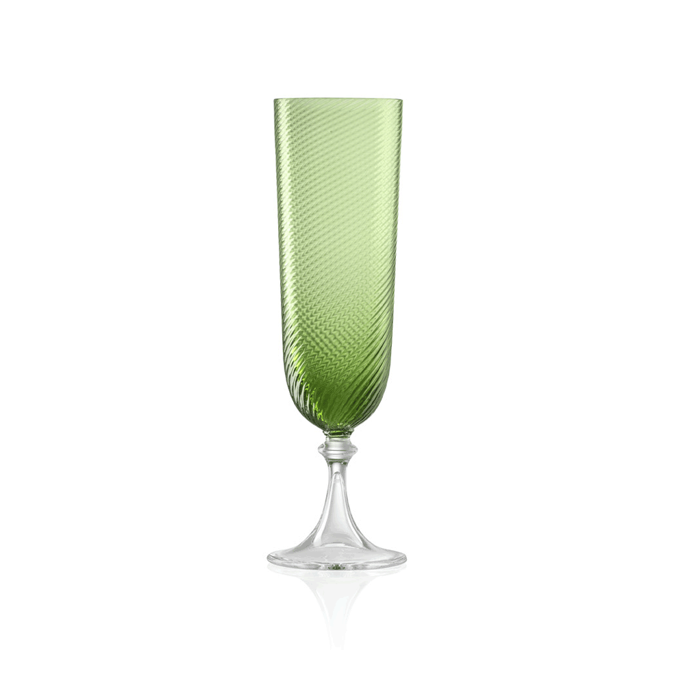 NassonMoretti, 3/62 Champagne glass, soraya green.
