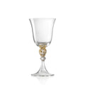 NassonMoretti, A/81 Red wine glass clear gold.