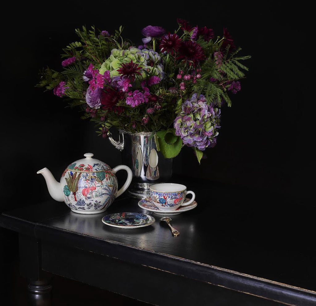 Gien, Jardin du palais, Set of 2 tea cups.
