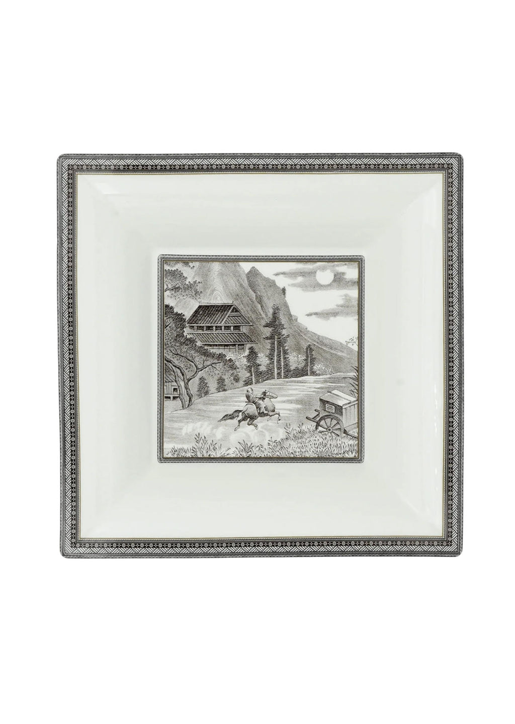 Gien, Cavalier des steppes, XL Rectangular candy tray.