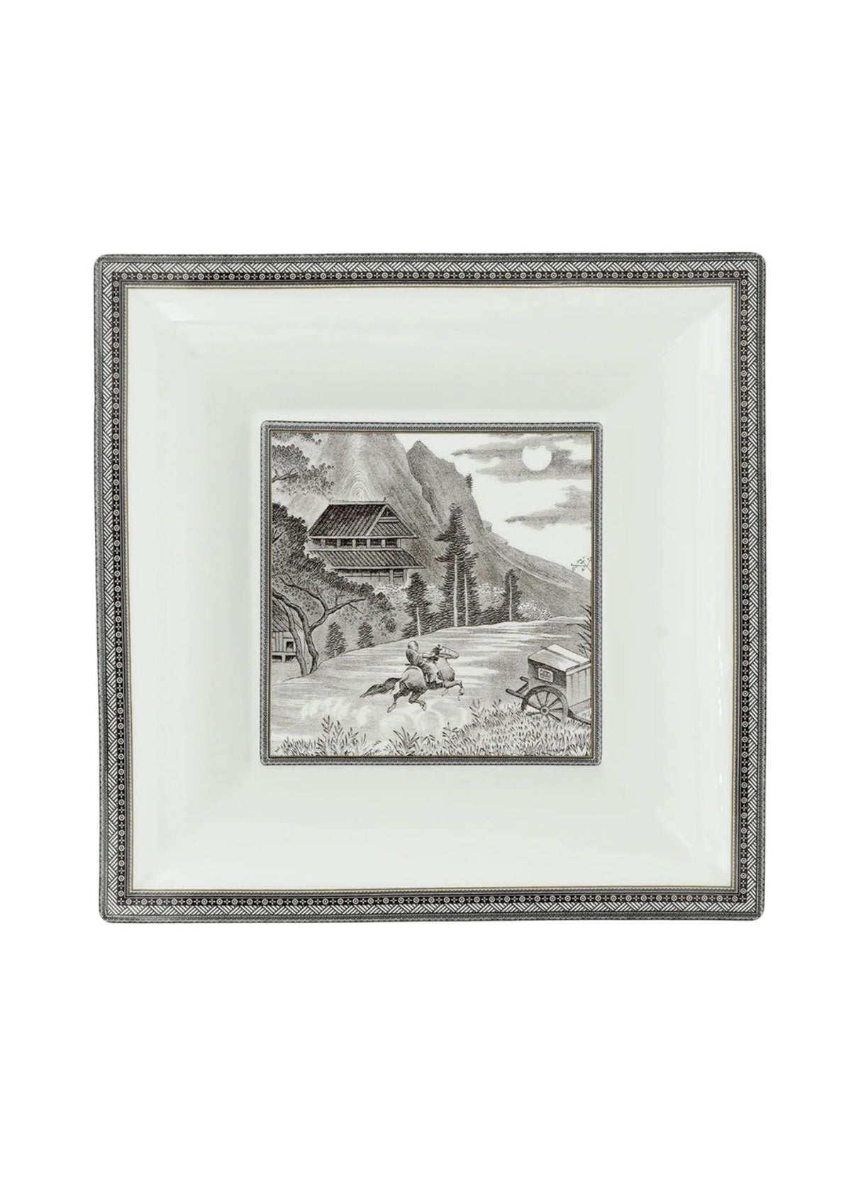Gien, Cavalier des steppes, XL Rectangular candy tray.