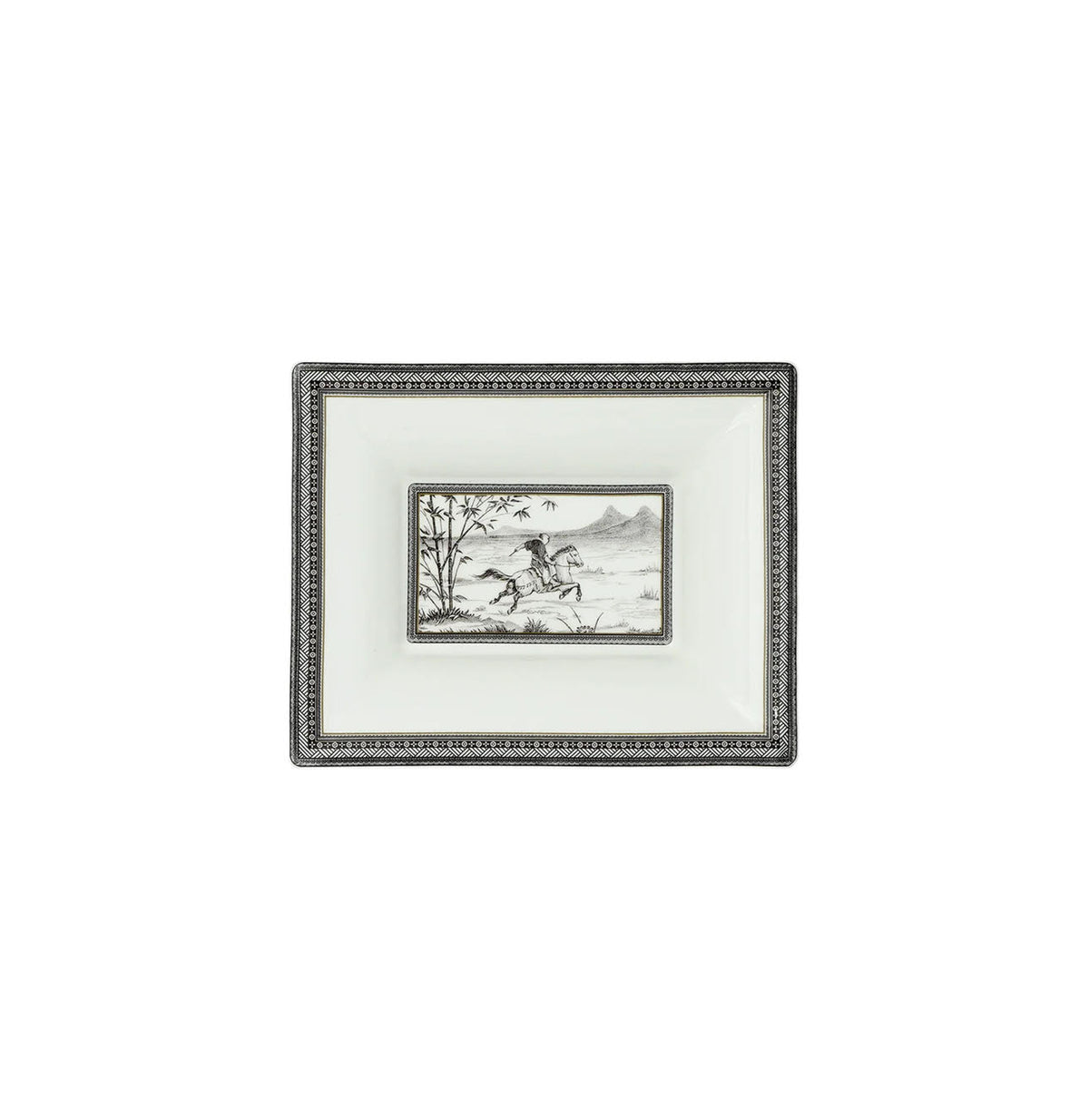 Gien, Cavalier des steppes, Rectangular candy tray.